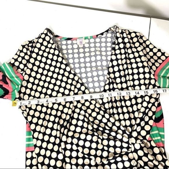 Purple Rain surplice crossover faux wrap dress S - Picture 4 of 12